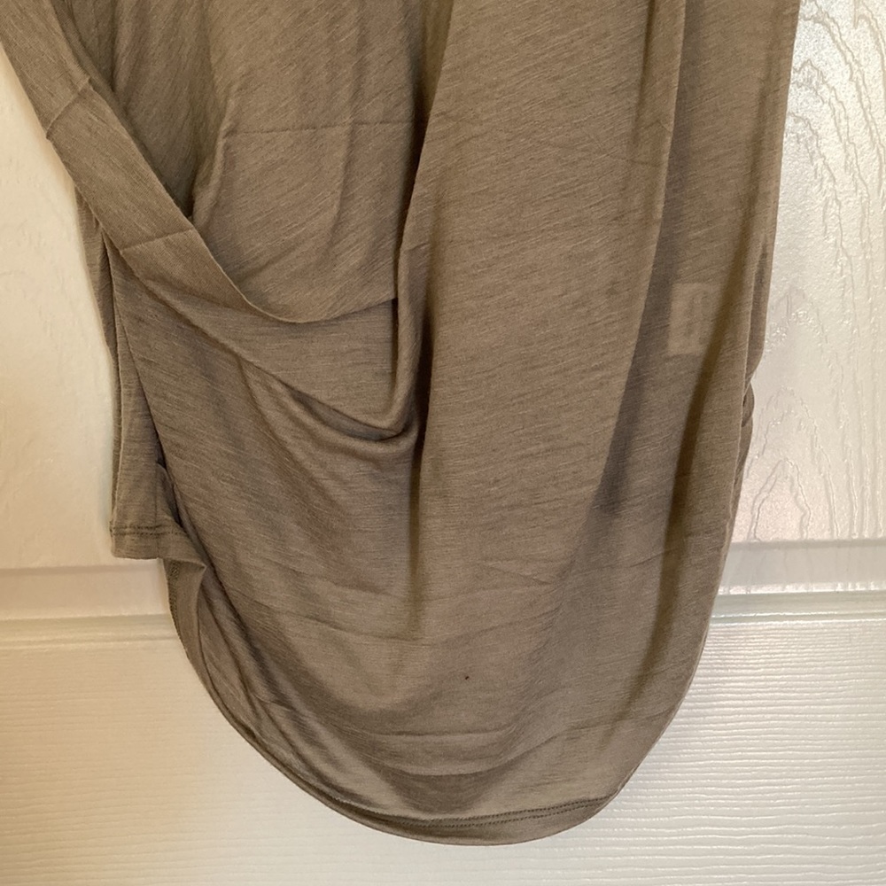 American Vintage Pullman Tunic Tee Shirt Top Gray Lightweight Tissue Wool M NWT - Picture 5 of 13